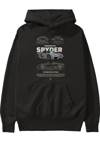 Porsche 918 Spyder 3 Ön Baskılı Hoodie Oversize Kapüşonlu Sweatshirt Erkek Kadın Unisex fiyatları