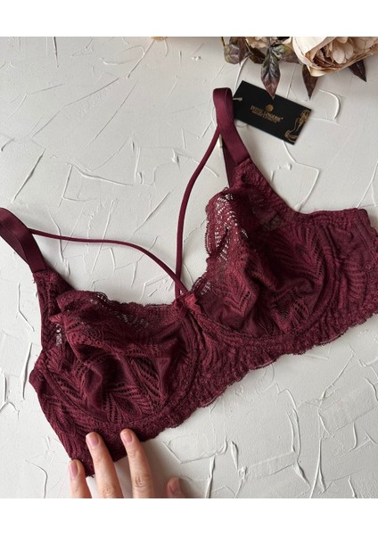 Tyla Dantelli C Cup Önü Şeritli Günlük Kullanım Balenli Şık Toparlayıcı Sütyen modelleri