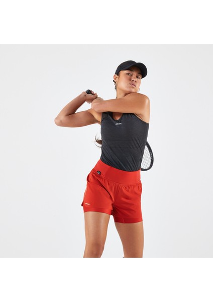 Kadın Tenis Şortu - Kırmızı - Tsh Light Hip Ball Beden: 2xl 44/46 ,