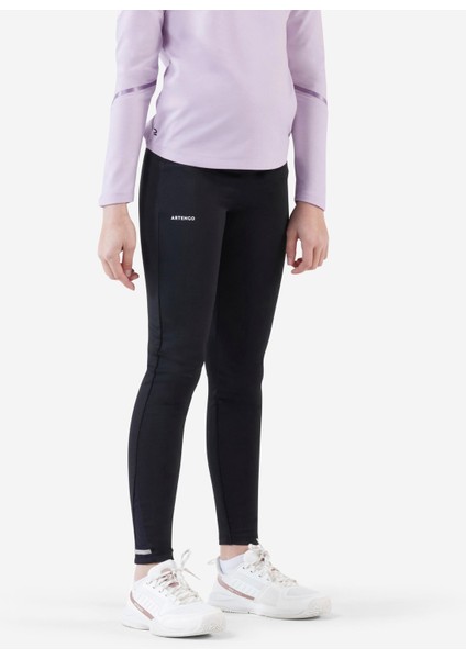 Çocuk Tenis Taytı - Siyah - 500 Beden: 141-148CM 10-11YAŞ ,