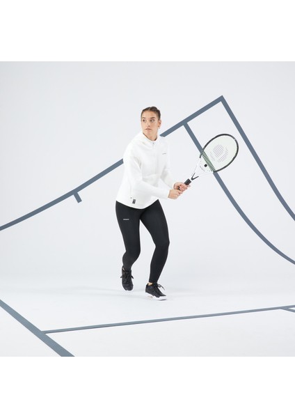 Kadın Tenis Sweatshirtü - Kırık Beyaz - Dry 900 Beden: 40 ,