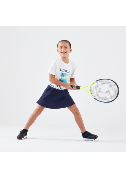 Çocuk Tenis Tişörtü - Kırık Beyaz - Tennis Is In The Air Beden: 151-160CM 12-13 Yaş ,