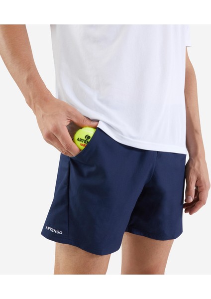Erkek Tenis Şortu - Lacivert - Essential 100 Beden: L ,