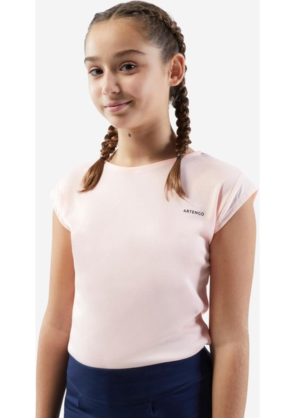 Çocuk Tenis Tişörtü - Pembe - 500 Beden: 123-130CM 7-8 Yaş ,