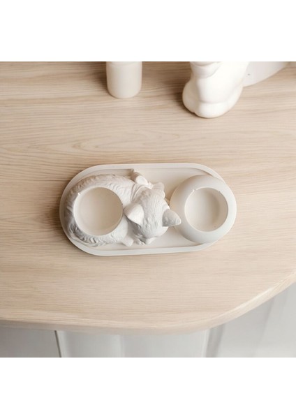 Kedili Üçlü Dekoratif Mum Set fırsatları