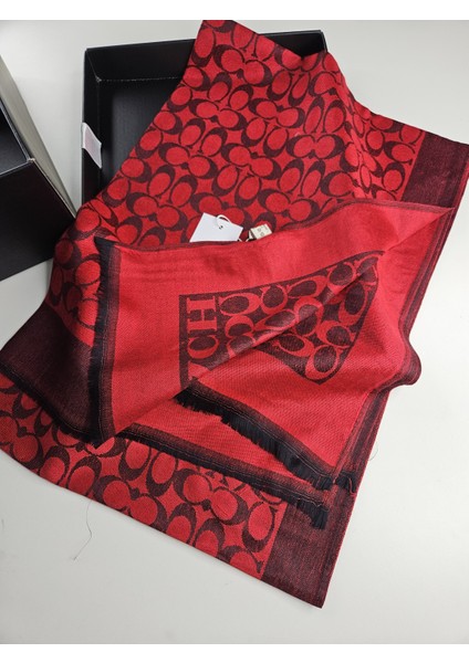 Pamuklu Kaşmir Ipek Şal Premium Kalite C Desen Çift Taraflı
