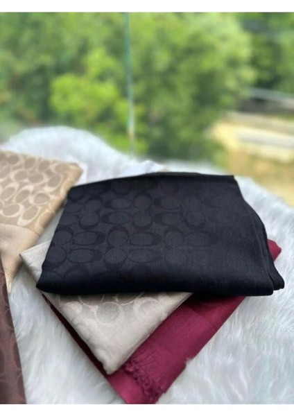 Pamuklu Kaşmir Ipek Şal Premium Kalite C Desen Çift Taraflı