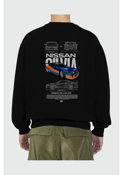 Nissan Silvia 3 Arka Baskılı Anime Oversize Sweatshirt Erkek Kadın Unisex fiyatları