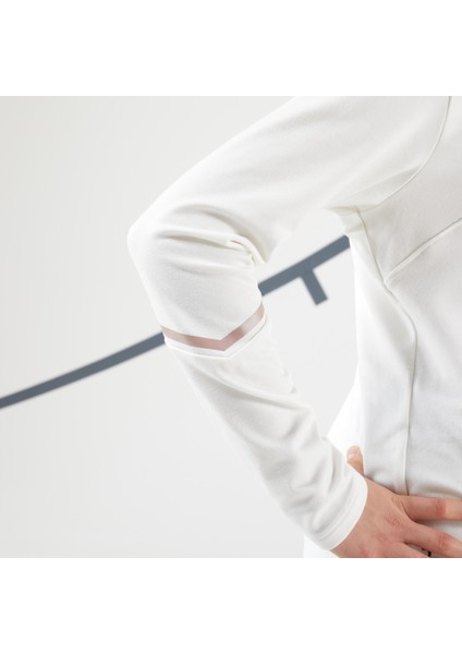 Çocuk Uzun Kollu Tenis Tişörtü - Kırık Beyaz - Th 500 Beden: 123-130CM 7-8 Yaş ,
