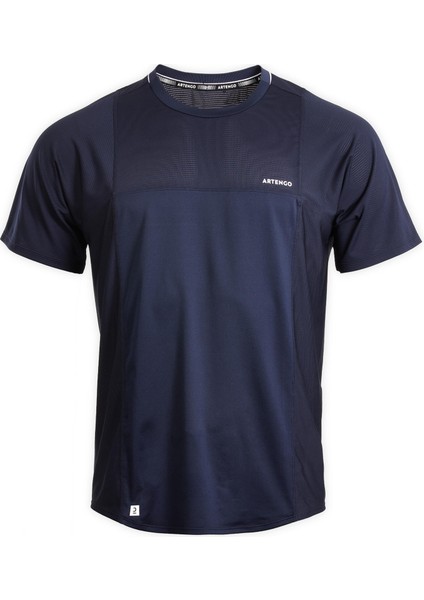 Erkek Kısa Kollu Tenis Tişörtü - Lacivert - Dry - Gaël Monfils Beden: Xl. ,