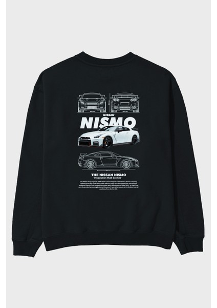 Nıssan Nısmo Arka Baskılı Anime Oversize Sweatshirt Erkek Kadın Unisex
