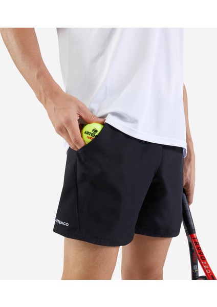 Erkek Tenis Şortu - Siyah - Essential Beden: L ,