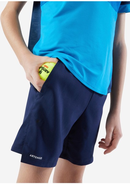 Çocuk Tenis Şortu - Lacivert - Tsh Dry Beden: 141-150CM 10-11 Yaş ,