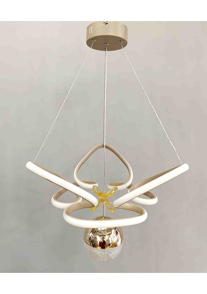 3 kollu kelebek şeker toplu cappicuno led avize