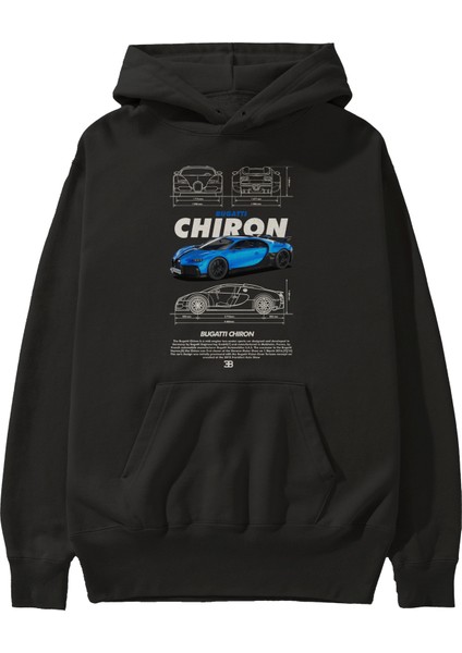 Bugattı Chıron Ön Baskılı Hoodie Oversize Kapüşonlu Sweatshirt Erkek Kadın Unisex fiyatları