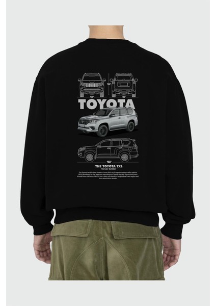 Toyota Txl Arka Baskılı Anime Oversize Sweatshirt Erkek Kadın Unisex fiyatları