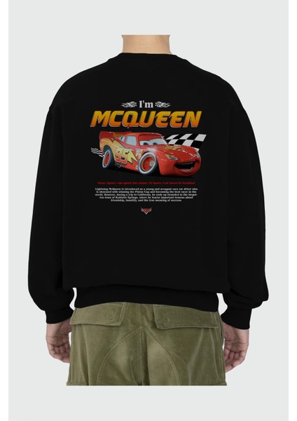 I Am Mcqueen Arka Baskılı Anime Oversize Sweatshirt Erkek Kadın Unisex fiyatları