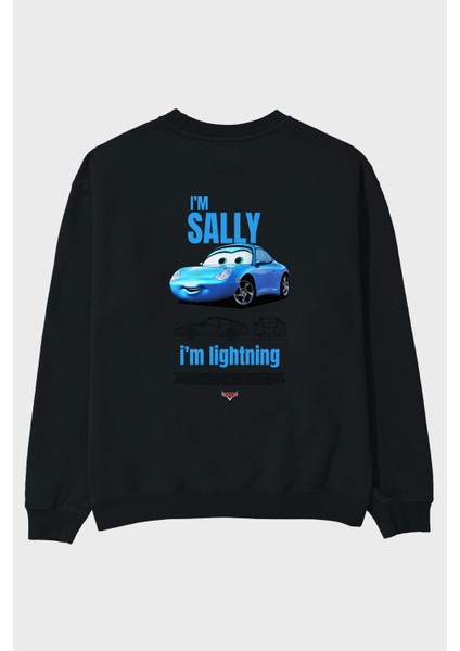 I Am Sally , I Am Lightning Arka Baskılı Anime Oversize Sweatshirt Erkek Kadın Unisex