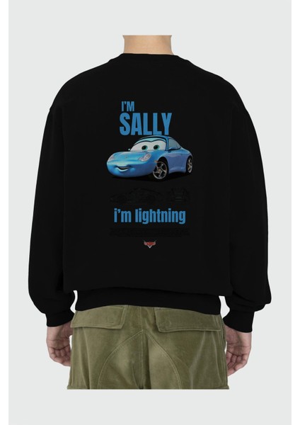 I Am Sally , I Am Lightning Arka Baskılı Anime Oversize Sweatshirt Erkek Kadın Unisex