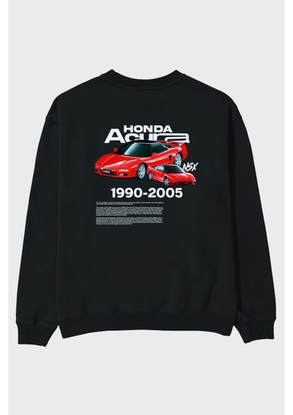 Honda Acura Nsx Arka Baskılı Anime Oversize Sweatshirt Erkek Kadın Unisex