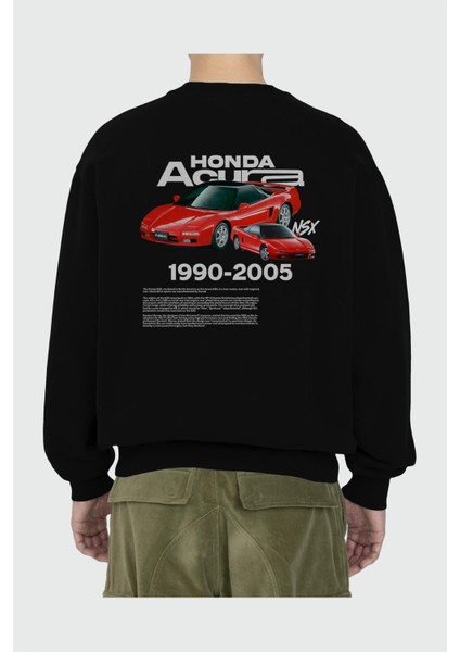 Honda Acura Nsx Arka Baskılı Anime Oversize Sweatshirt Erkek Kadın Unisex fiyatları
