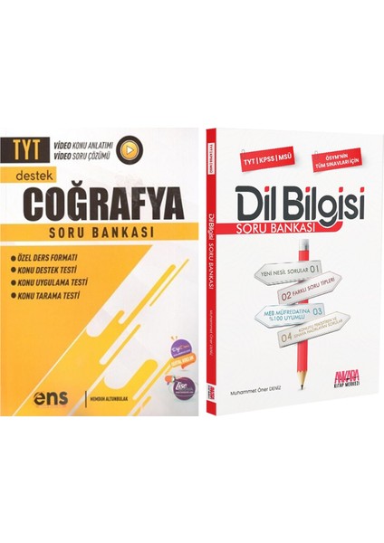 Tyt Coğrafya ve Dil Bilgisi Soru Bankası Seti 2 Kitap