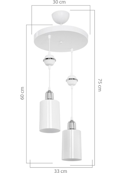 Akses 2'li Opal Salon Yemek Odası Oturma Odası Antre Mutfak Çocuk Odası Yatak Odası Avize modelleri