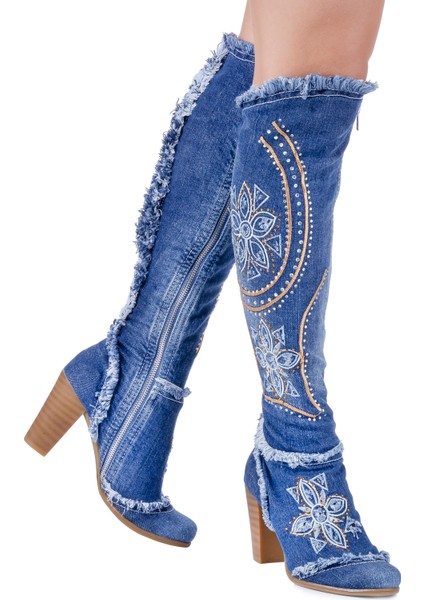 Kadın Kot Uzun Çizme Jeanolog 2038 fiyatları