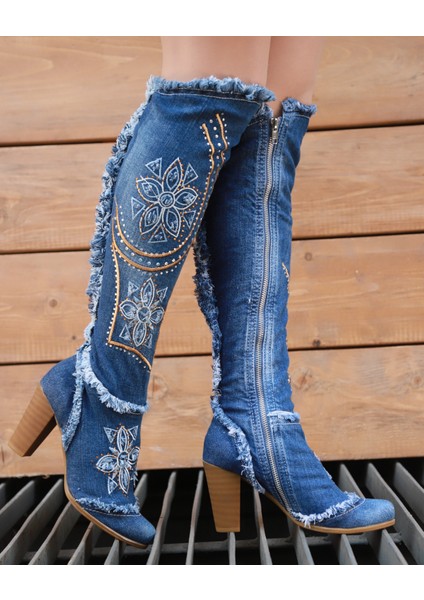 Kadın Kot Uzun Çizme Jeanolog 2038 modelleri