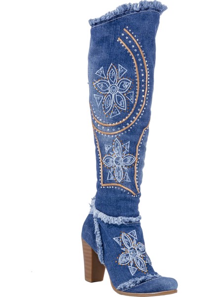 Kadın Kot Uzun Çizme Jeanolog 2038 indirimleri