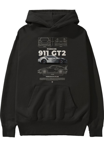 Porsche 911 Gt2 Rs 3 Ön Baskılı Hoodie Oversize Kapüşonlu Sweatshirt Erkek Kadın Unisex fiyatları