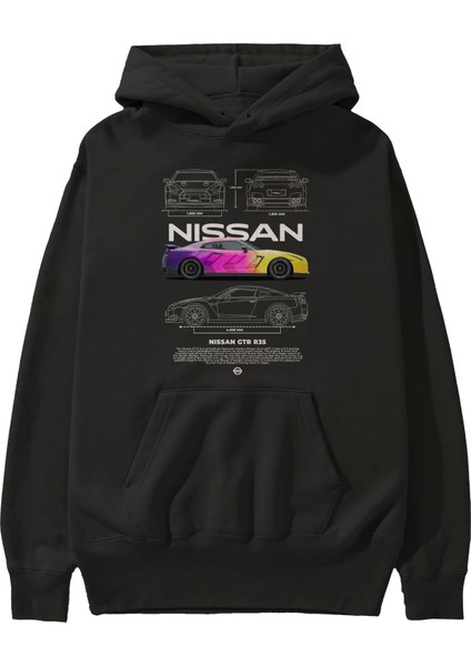 Nıssan Gtr R35 Ön Baskılı Hoodie Oversize Kapüşonlu Sweatshirt Erkek Kadın Unisex fiyatları
