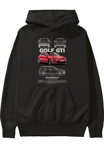 Volkswagen Golf Gtı Ön Baskılı Hoodie Oversize Kapüşonlu Sweatshirt Erkek Kadın Unisex fiyatları