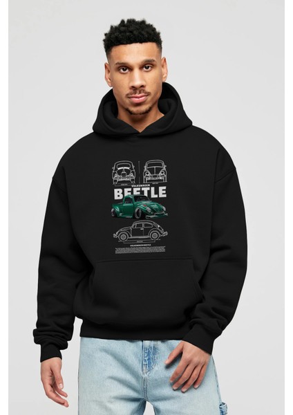 Volkswagen Beetle 1 Ön Baskılı Hoodie Oversize Kapüşonlu Sweatshirt Erkek Kadın Unisex