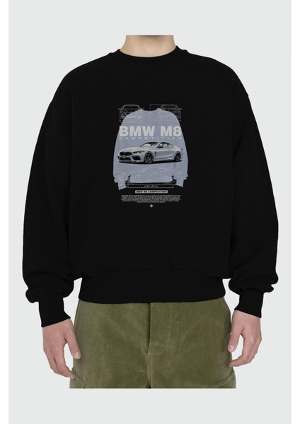 Bmw M8 Ön Baskılı Anime Oversize Sweatshirt Erkek Kadın Unisex fiyatları