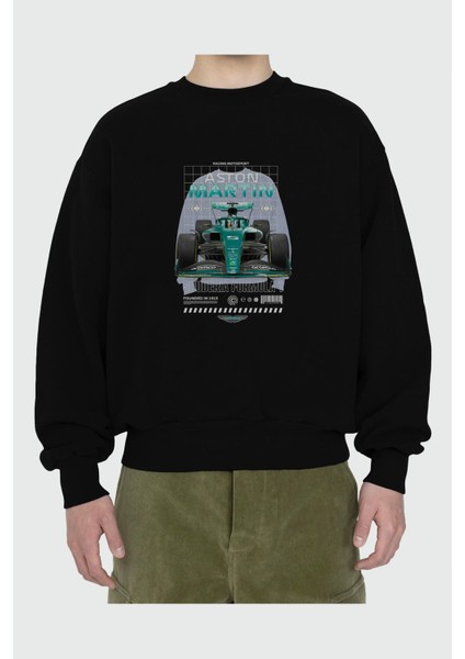 Aston Martin Formula 1 Ön Baskılı Anime Oversize Sweatshirt Erkek Kadın Unisex fiyatları