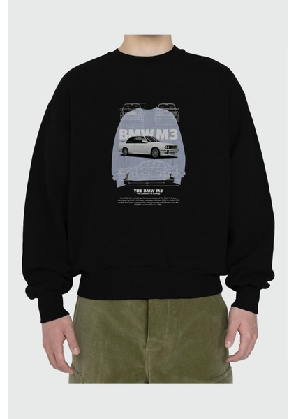 Bmw M3 Ön Baskılı Anime Oversize Sweatshirt Erkek Kadın Unisex fiyatları