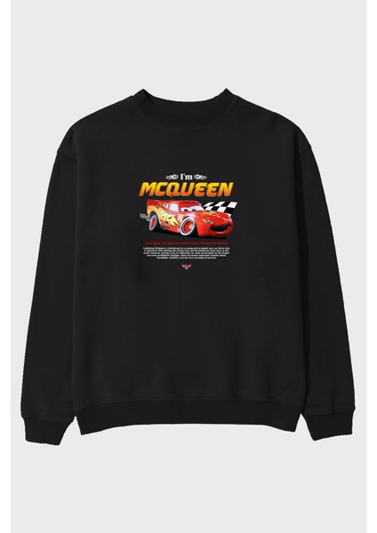 I Am Mcqueen Ön Baskılı Anime Oversize Sweatshirt Erkek Kadın Unisex