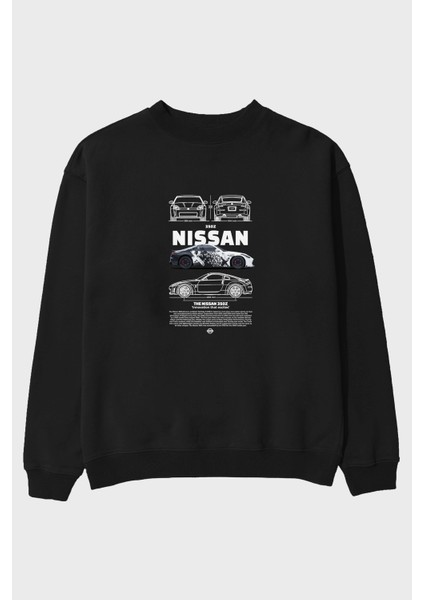 Nıssan 350Z 4 Ön Baskılı Anime Oversize Sweatshirt Erkek Kadın Unisex