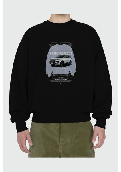 Toyota Fortuner Ön Baskılı Anime Oversize Sweatshirt Erkek Kadın Unisex fiyatları