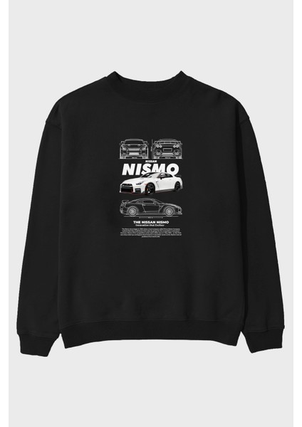 Nıssan Nısmo Ön Baskılı Anime Oversize Sweatshirt Erkek Kadın Unisex