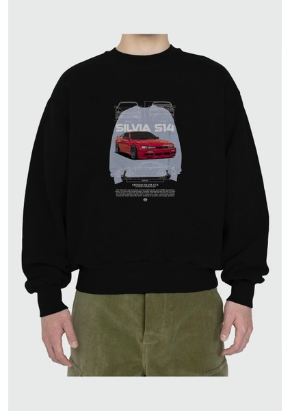 Nissan Silvia S14 Ön Baskılı Anime Oversize Sweatshirt Erkek Kadın Unisex fiyatları