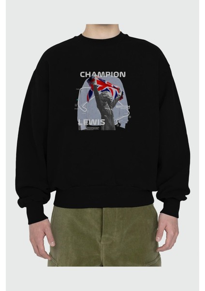 Lewıs H Sılverstone Ön Baskılı Anime Oversize Sweatshirt Erkek Kadın Unisex fiyatları