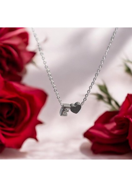 Sevgililergününe Özel Sevgiliye Anlamlı Hediyeçelik Harf Kadın Kolye Minimal