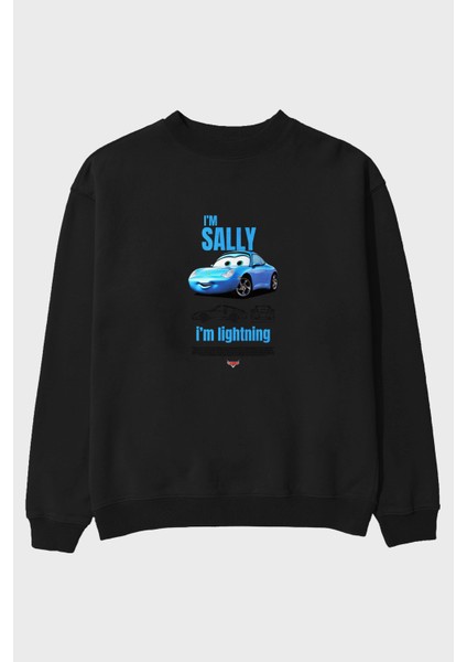 I Am Sally , I Am Lightning Ön Baskılı Anime Oversize Sweatshirt Erkek Kadın Unisex