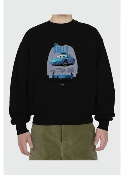 I Am Sally , I Am Lightning Ön Baskılı Anime Oversize Sweatshirt Erkek Kadın Unisex