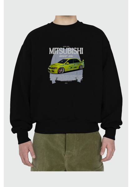 Mıtsubıshı Lancer Evo 3 Ön Baskılı Anime Oversize Sweatshirt Erkek Kadın Unisex fiyatları