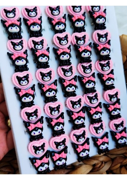 Karışık Kuromi Figürlü Kız Çocuk Ayarlanabilir Yüzük 3 Adet