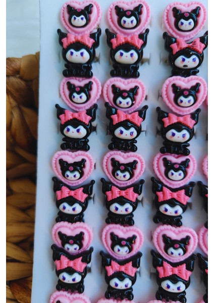 Karışık Kuromi Figürlü Kız Çocuk Ayarlanabilir Yüzük 3 Adet modelleri