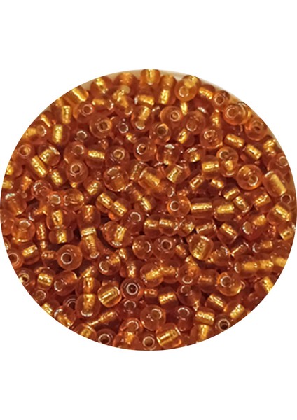Dökme Cam Kum Boncuk (11/0) 2 mm - 60 Gram - Koyu Bal Rengi - BNC070